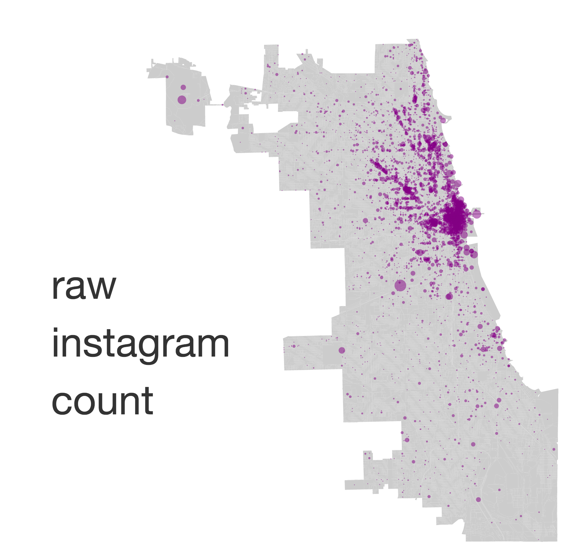 Chicago's Instagram Presence (Raw Count)